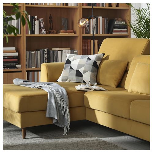 IKEA - SLATORP, uzanma koltuklu 3'lü kanepe, hakebo sarı