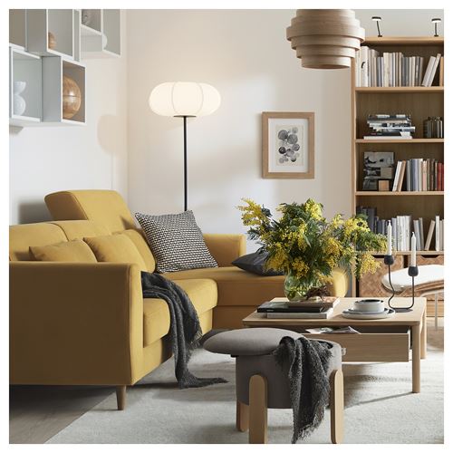 IKEA - SLATORP, uzanma koltuklu 3'lü kanepe, hakebo sarı
