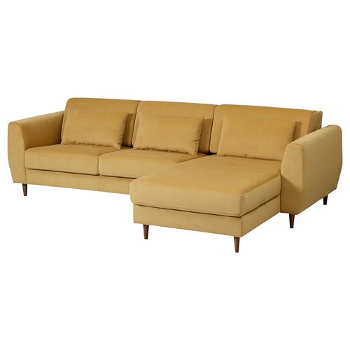 IKEA - SLATORP, uzanma koltuklu 3'lü kanepe, hakebo sarı