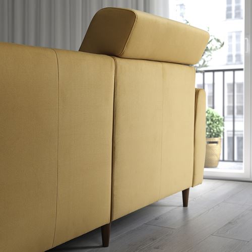 IKEA - SLATORP, uzanma koltuklu 3'lü kanepe, hakebo sarı