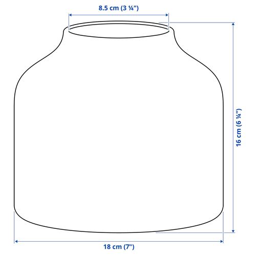 IKEA - BLODBJÖRK, seramik vazo, bej, 16 cm