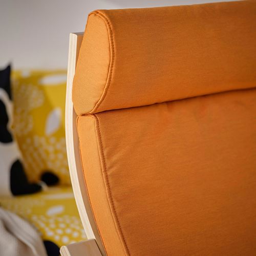 IKEA - POANG, sallanan koltuk, knisa parlak turuncu-huş