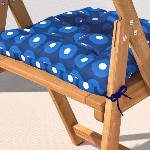 IKEA - KLÖSAN, dış mekan sandalye minderi, koyu mavi, 44x44 cm