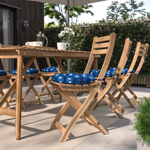 IKEA - KLÖSAN, outdoor chair pad, dark blue, 35 cm