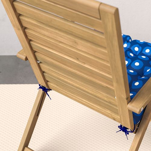 IKEA - KLÖSAN, dış mekan sandalye minderi, koyu mavi, 45x116 cm