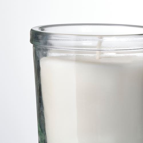 IKEA - TRADCYPRESS, bardakta kokulu mum, beyaz, 40 saat