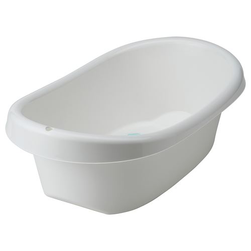 IKEA - LATTSAM, bebek küveti, beyaz-turkuaz, 71x43x24 cm