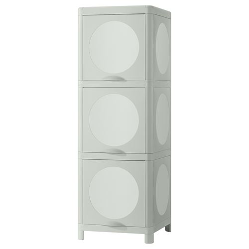 IKEA - IVÖSJÖN, bahtroom high cabinet, green, 33x34x99 cm