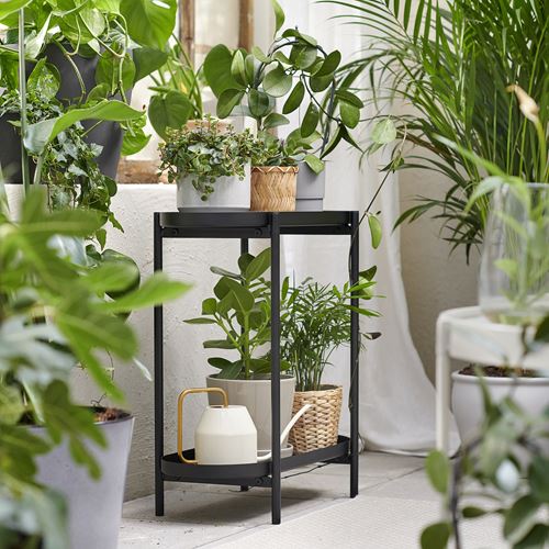 IKEA - OLIVBLAD, plant stand, black, 56 cm