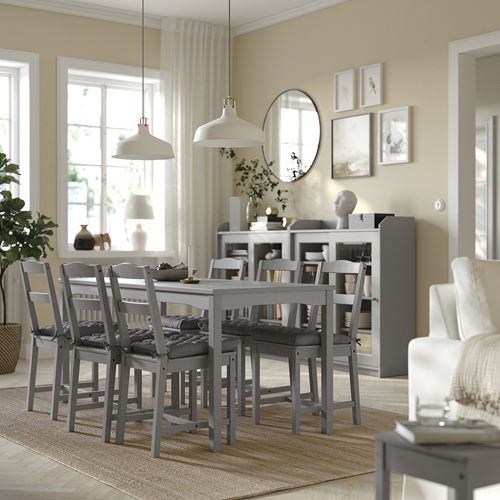 IKEA - VIPPART, sandalye minderi, koyu gri, 38x38x6.5 cm