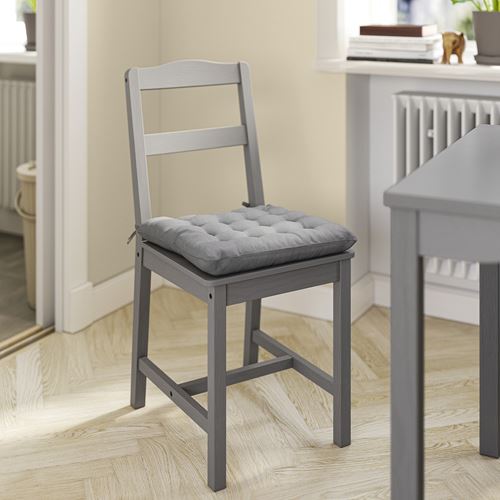 IKEA - VIPPART, sandalye minderi, koyu gri, 38x38x6.5 cm