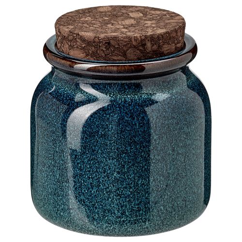 IKEA - BRUGDHAJ, stoneware jar, blue, 0,3 l