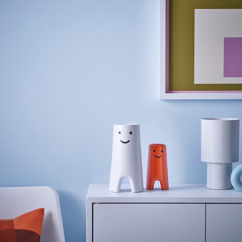 IKEA - FRÖVAXT, seramik vazo, kahverengi-turuncu, 14 cm