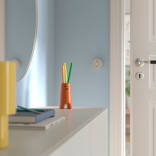 IKEA - FRÖVAXT, seramik vazo, kahverengi-turuncu, 14 cm