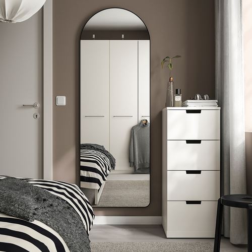 IKEA - LINDBYN, cheval glass, black, 60x170 cm