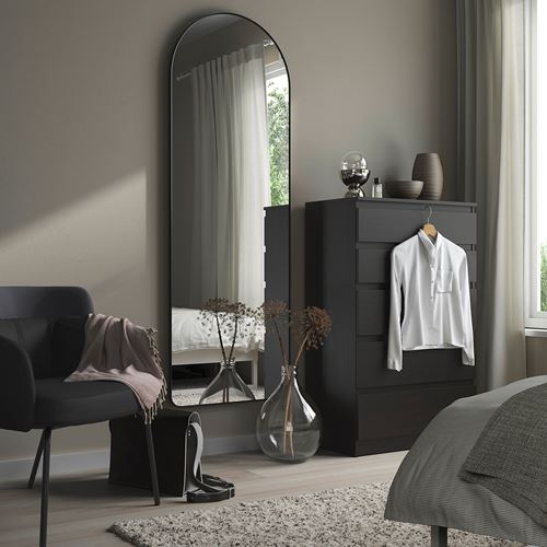 IKEA - LINDBYN, cheval glass, black, 60x170 cm