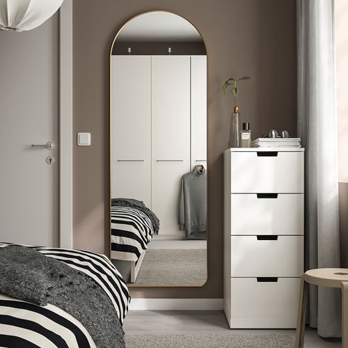 IKEA - LINDBYN, cheval glass, golden colour, 60x170 cm