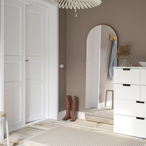 IKEA - LINDBYN, cheval glass, golden colour, 60x170 cm