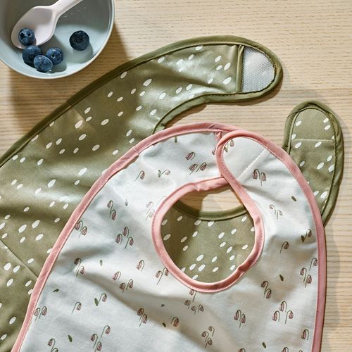 IKEA - GULDVAVARE, mama önlüğü, yeşil-beyaz