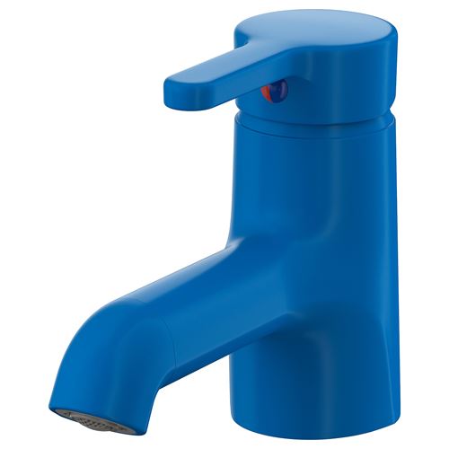 IKEA - BERGVATTNET, lavabo bataryası, mavi, 12 cm