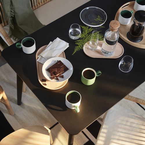 IKEA - LISABO, kitchen table, black, 140x78 cm