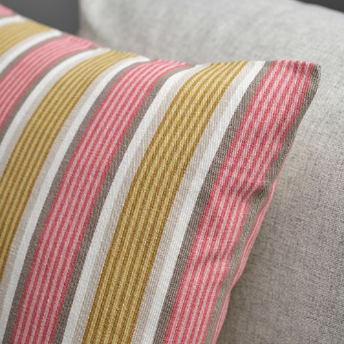 IKEA - KORALLBUSKE, lace pillow cover, beige-light red, 50x50 cm