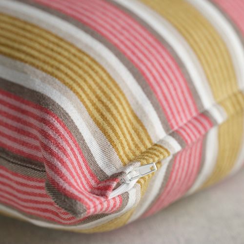 IKEA - KORALLBUSKE, lace pillow cover, beige-light red, 50x50 cm