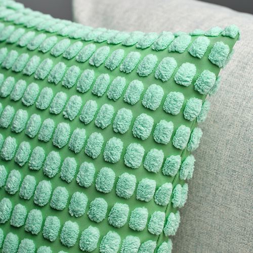IKEA - SVARTPOPPEL, lace pillow cover, light green, 50x50 cm