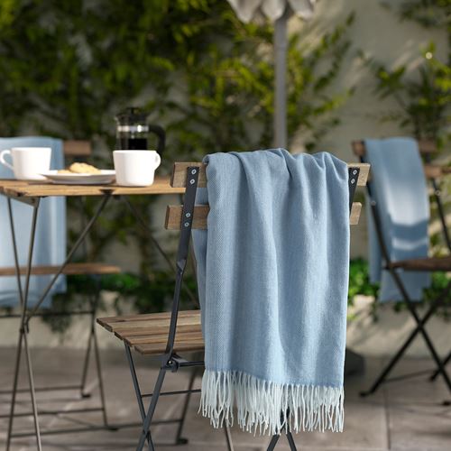 IKEA - HOLMVI, throw, blue, 120x160 cm