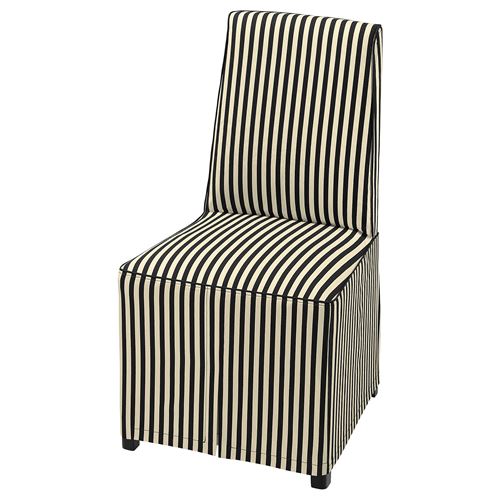 BERGMUND black-white fabric chair - 49578269 | IKEA