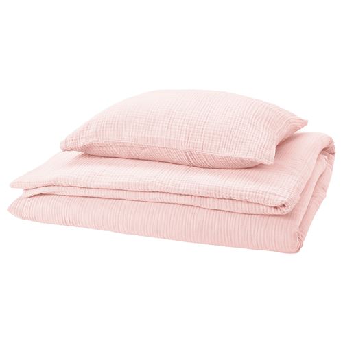 IKEA - SCHERSMIN, tek kişilik nevresim seti, uçuk pembe, 150x200/50x60 cm
