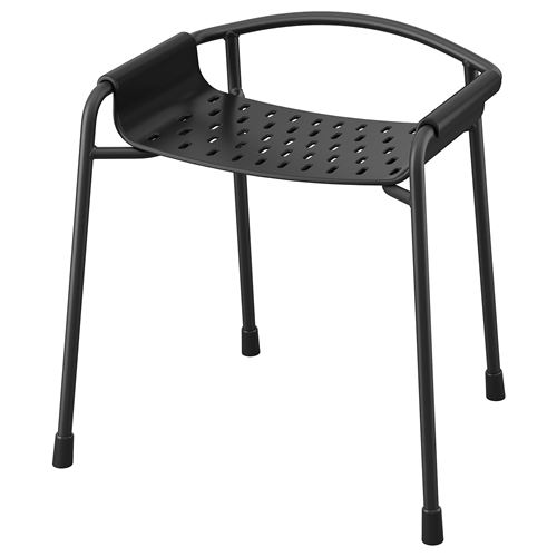 IKEA - BASINGEN, banyo taburesi, antrasit