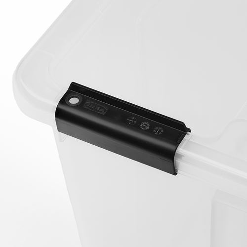 IKEA - SAMLA, klipsli kutu kilidi, siyah, 45/65 lt