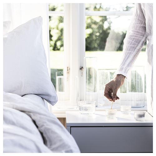 IKEA - TRADCYPRESS, kokulu tealight mum, beyaz, 3.5 saat