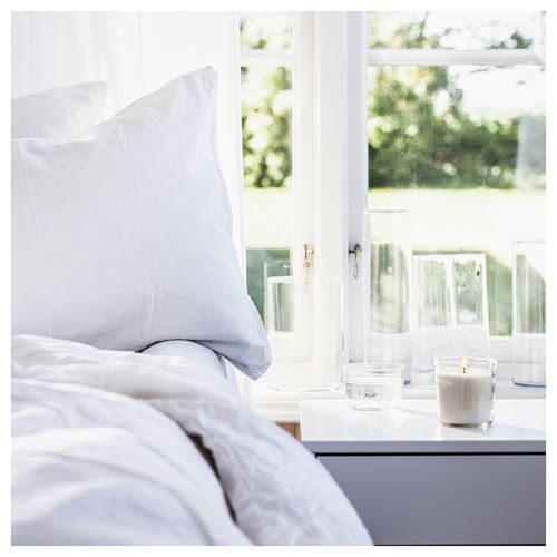 IKEA - TRADCYPRESS, bardakta kokulu mum, beyaz, 40 saat