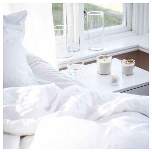 IKEA - TRADCYPRESS, kokulu tealight mum, beyaz, 3.5 saat