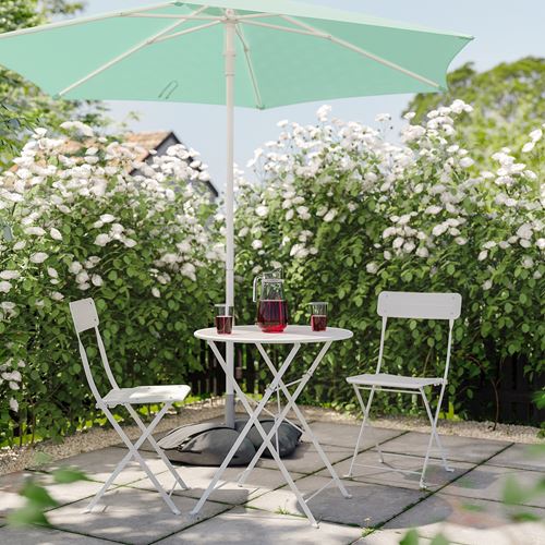 IKEA - HÖGÖN/IGGÖN, güneş şemsiyesi, açık yeşil-koyu gri, 270 cm