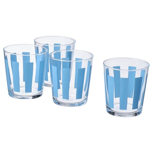 IKEA - PILLERSTARR, mug set, glass-blue, 30 cl