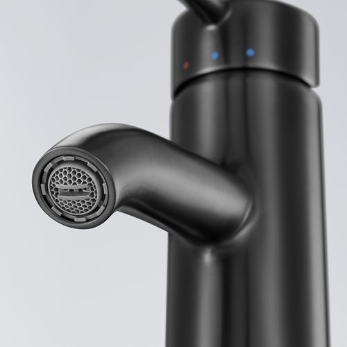 IKEA - DALSKAR, lavabo bataryası, siyah, 18 cm