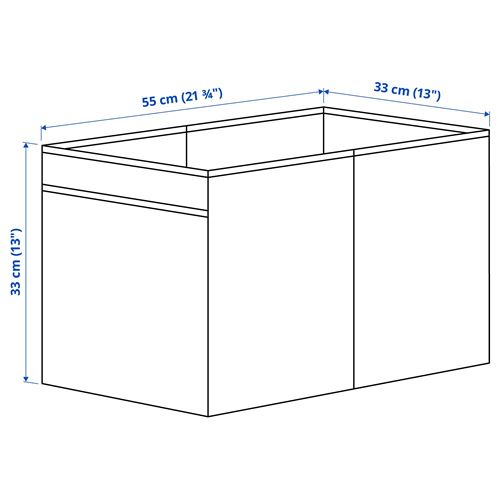 IKEA - SLAKT, box, beige/green, 55x33x33 cm
