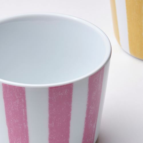 IKEA - KLIPPAKLEJA, kupa seti, desenli-sarı/pembe, 24 cl