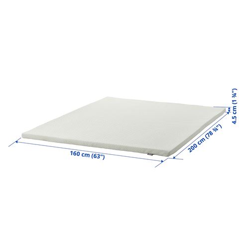 IKEA - NORDBERGET, double mattress pad, white, 160x200 cm