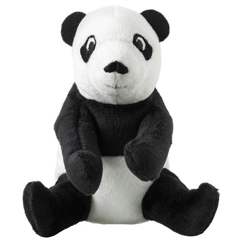 IKEA - DJUNGELSKOG, soft toy, black-white, 11 cm