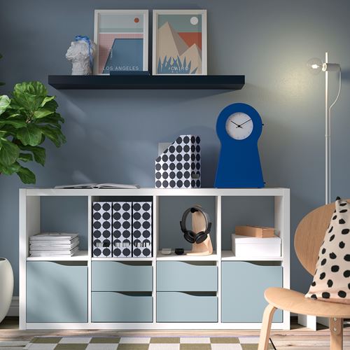 IKEA - LACK, duvar rafı, mavi-siyah, 110x26 cm