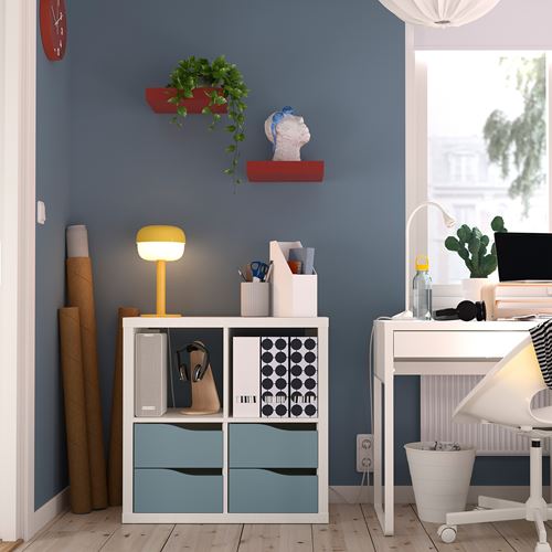 IKEA - KALLAX, açık raf ünitesi, beyaz-açık mavi, 77x77 cm