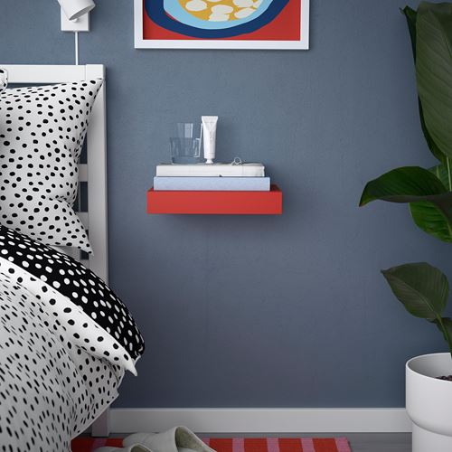 IKEA - LACK, duvar rafı, kırmızı, 30x26 cm
