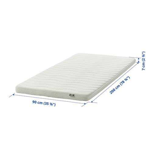 IKEA - NORRSELE, single mattress pad, white, 90x200 cm