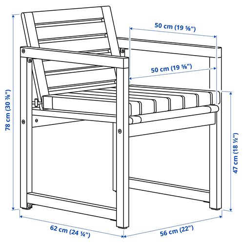 IKEA - NAMMARÖ, yemek masası ve sandalye seti, açık kahverengi