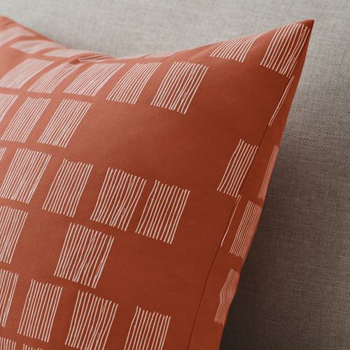 IKEA - PALPLJUNGMAL, lace pillow cover, orange, 50x50 cm
