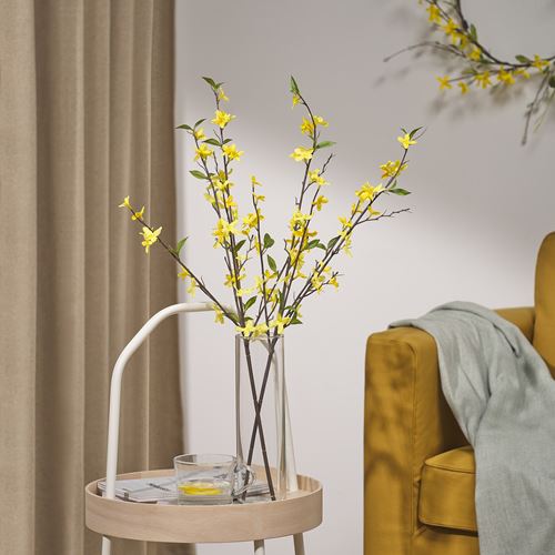 IKEA - SMYCKA, artificial flower, forsythia yellow, 70 cm